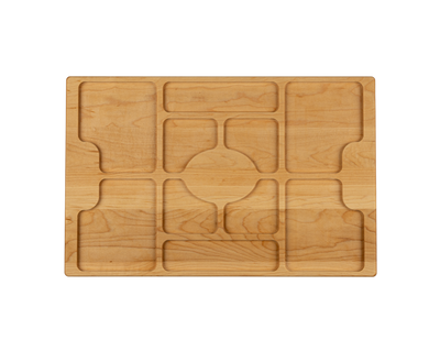 Maple - CHA17 - Charcuterie Board with Compartments 17"x11"x3/4"