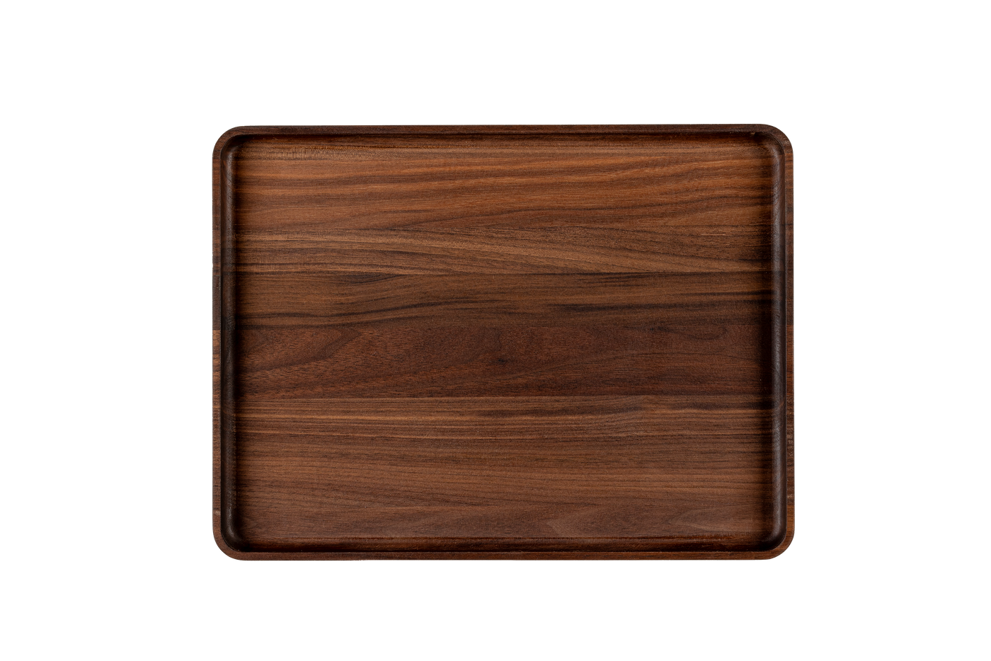 Walnut - TR121 - Rectangular Hardwood Tray with Edge 12''x9''x1''
