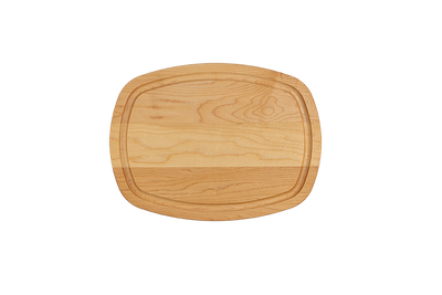 Maple - OV12 - Oval Cutting Board with Juice Groove - 12''x9''x3/4''