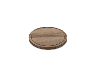 Walnut - R10 - Small Round Cutting Board with Juice Groove 10-1/2''x3/4''