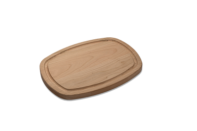 Cherry - OV12 - Oval Cutting Board with Juice Groove - 12''x9''x3/4''